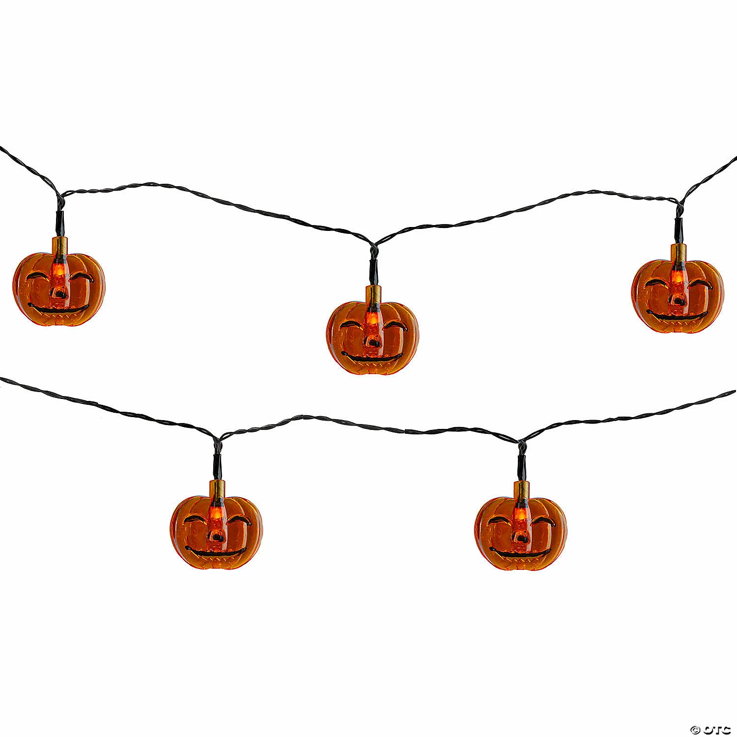 10ct Orange Battery Operated Jack O' Lantern LED Mini Halloween Lights - 6ft Black Wire 1 10ct Orange Battery Operated Jack O' Lantern LED Mini Halloween Lights - 6ft Black Wire