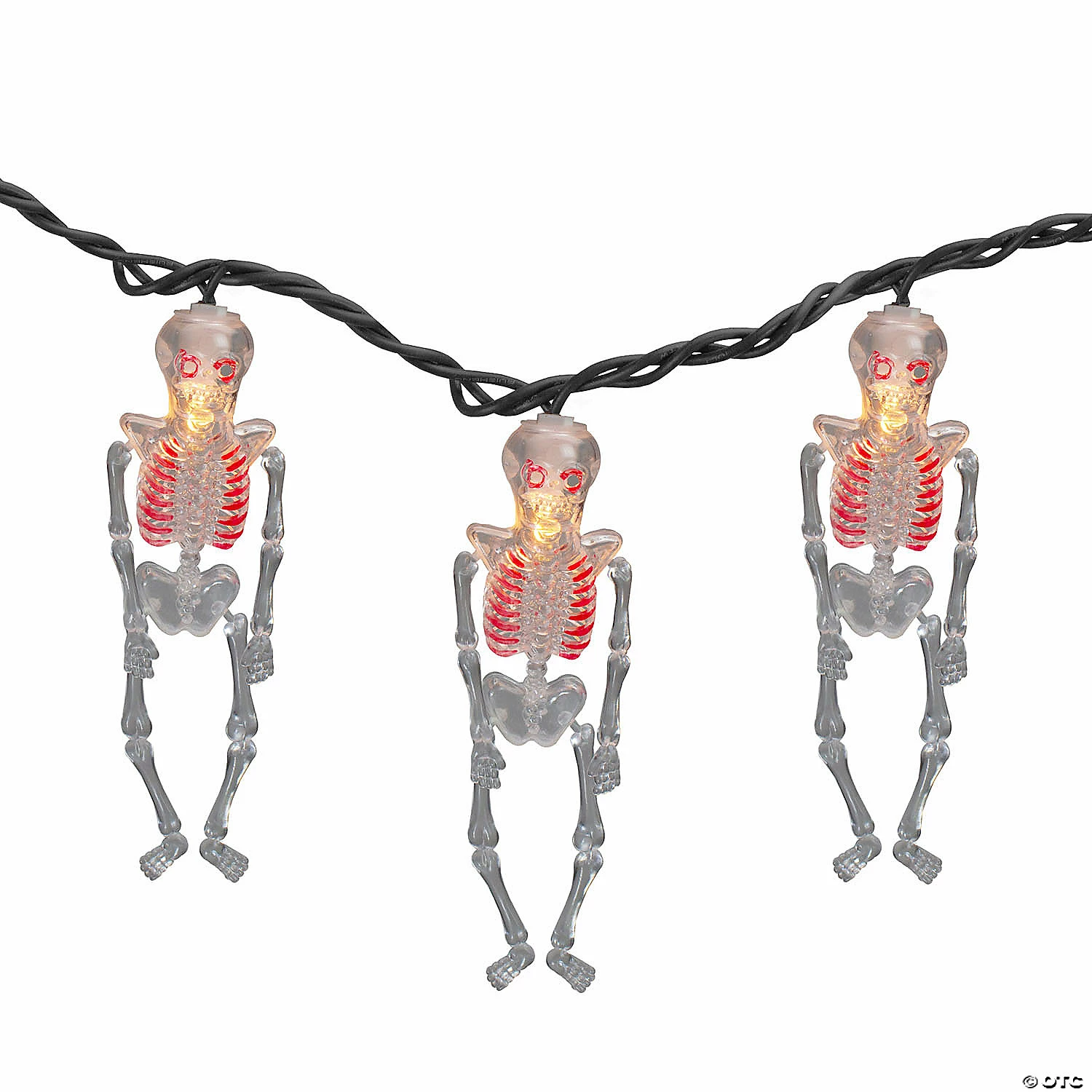 10ct Skeleton Halloween Lights - 7.5ft Black Wire 2 10ct Skeleton Halloween Lights - 7.5ft Black Wire - Image 2