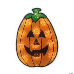 12" Lighted Jack-O-Lantern Halloween Window Silhouette