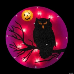 13.75" Lighted Owl Halloween Window Silhouette -Halloween Decorations Shop 13 75 lighted owl halloween window silhouette14256742 a02