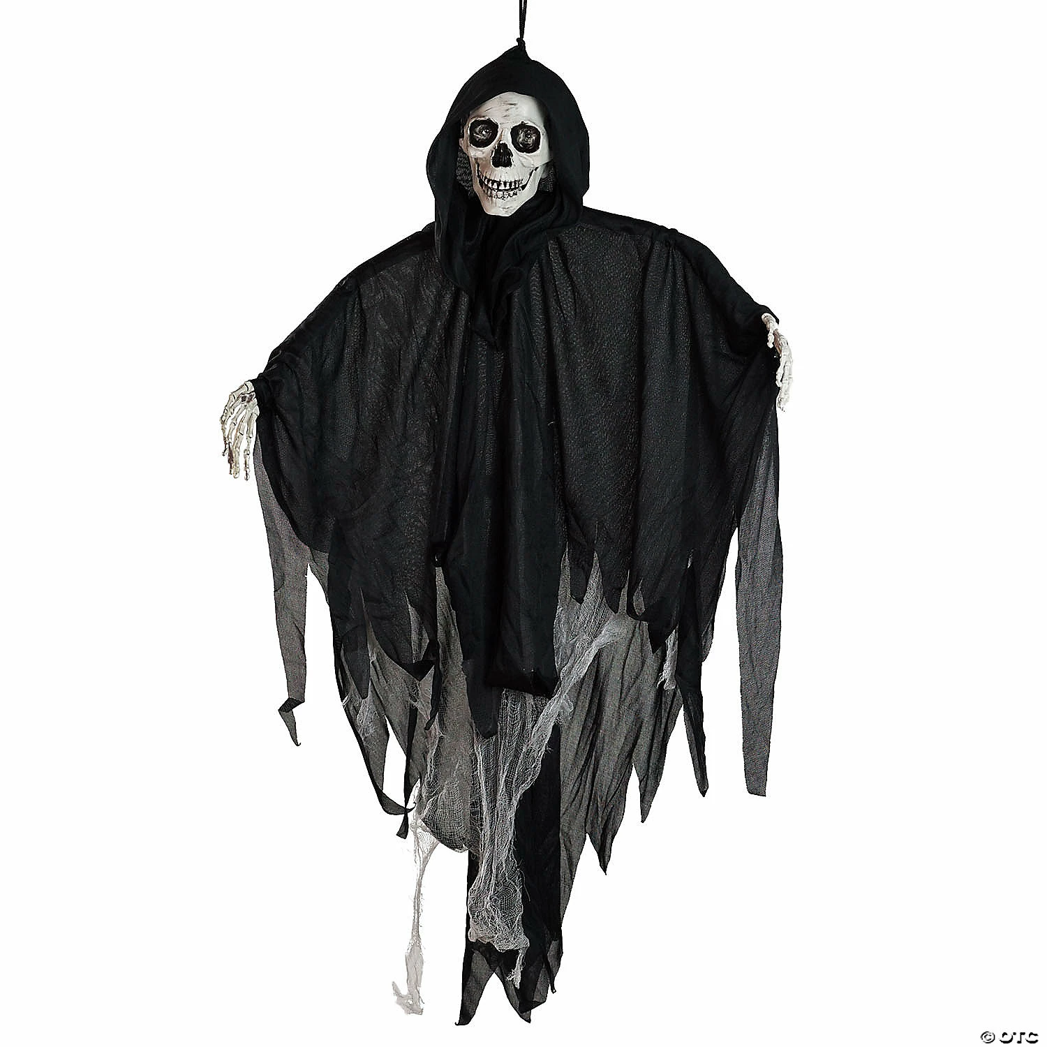 36" Touch Activated Lighted Talking Reaper Animated Hanging Halloween Decoration 1 36" Touch Activated Lighted Talking Reaper Animated Hanging Halloween Decoration