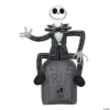 42" Blow Up Inflatable Jack Skellington on Tombstone