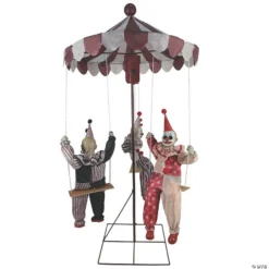 Animated Clown-Go-Round Halloween Decoration