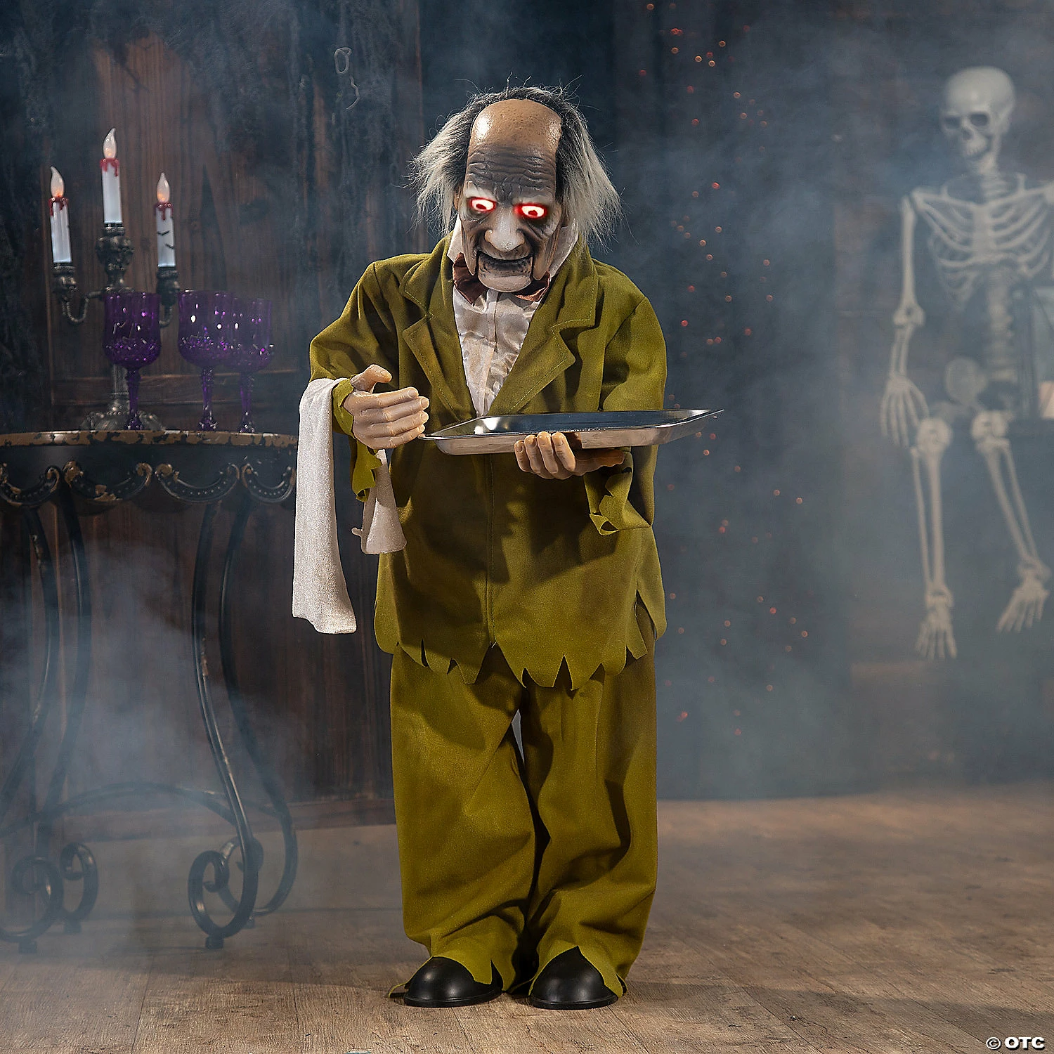 Animated Ghostly Butler Standing Halloween Decoration 1 Animated Ghostly Butler Standing Halloween Decoration