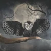 Animated Hanging Owl Halloween Decoration
