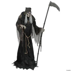 Animated Lunging Reaper with Digital Eyes Halloween Decoration