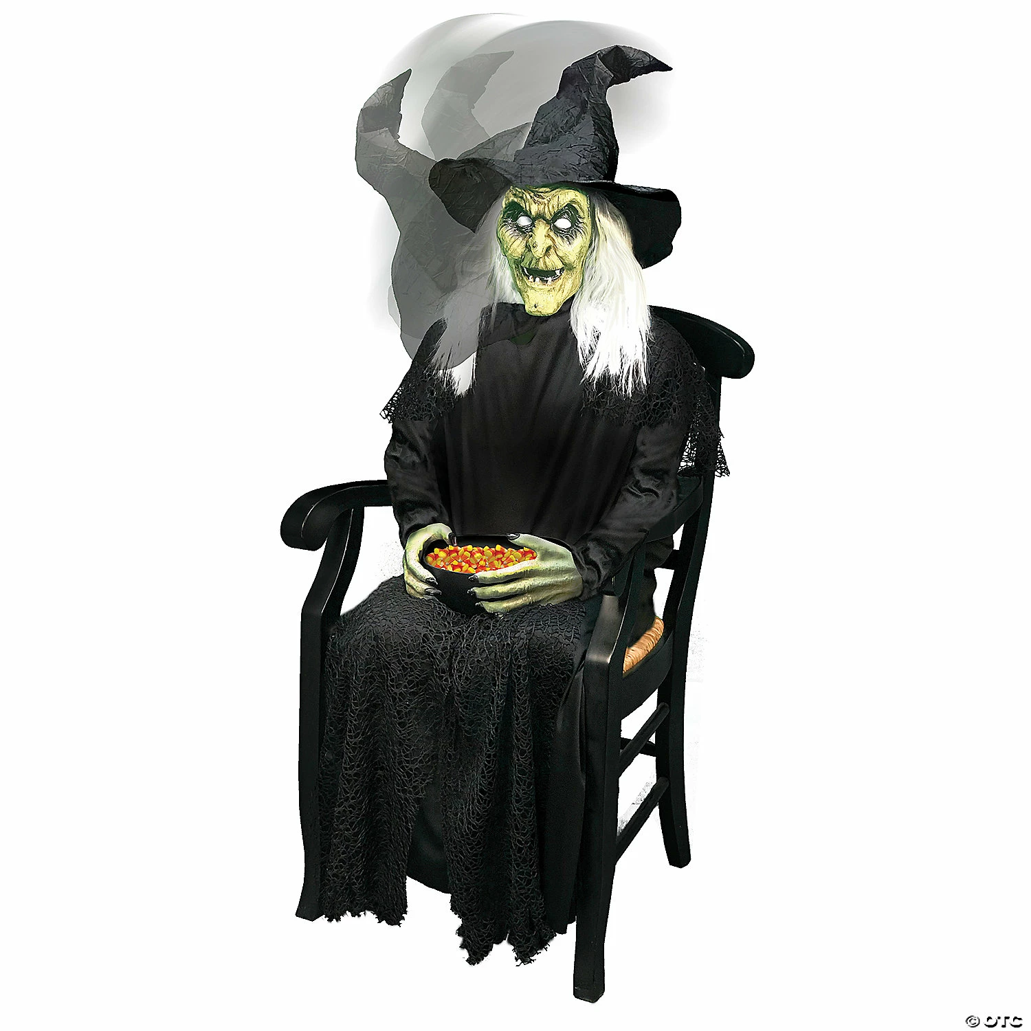 Animated Sitting Witch Halloween Prop 1 Animated Sitting Witch Halloween Prop