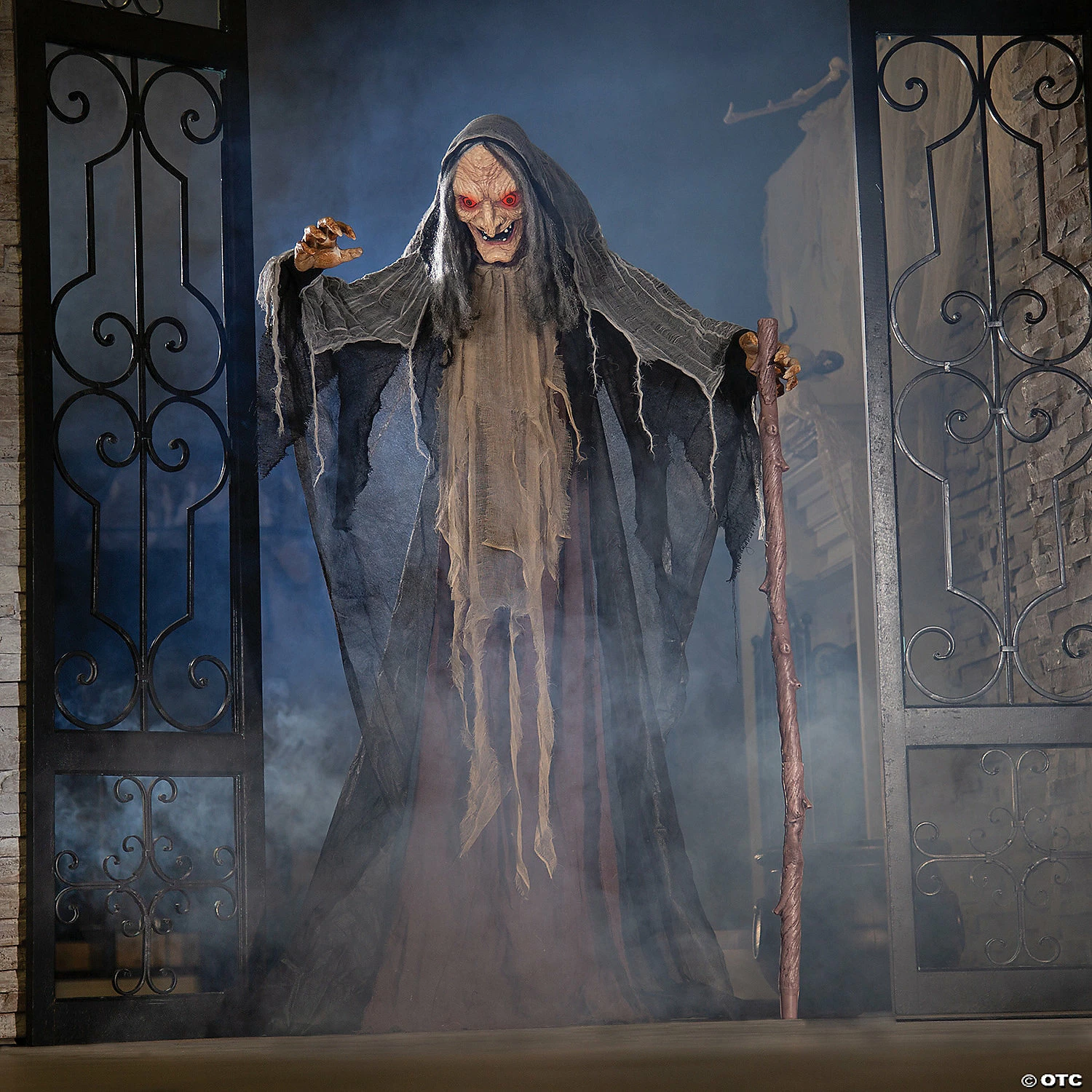 Animated Standing Witch Halloween Decoration 1 Animated Standing Witch Halloween Decoration