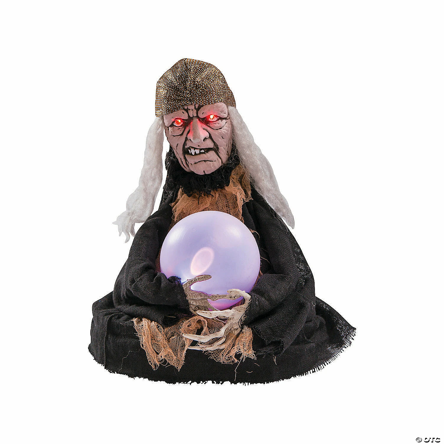Animated Witch Fortune Teller Halloween Decoration 2 Animated Witch Fortune Teller Halloween Decoration - Image 2