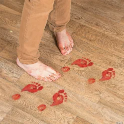 Bloody Footprints Halloween Floor Decals - 2 Pc.