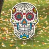 Blue Eyes Sugar Skull Yard Sign