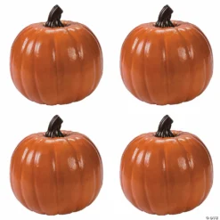 Bulk Orange Foam Pumpkins - 4 Pc.