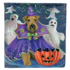 Caroline's Treasures, Halloween, Airedale Boo Hoo Halloween Flag Canvas House Size, 28 x 40, Dogs