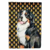 Caroline's Treasures, Halloween, Bernese Mountain Dog Candy Corn Halloween Portrait Flag Garden Size, 11.25 x 15.5, Dogs
