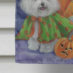 Caroline's Treasures, Halloween, Bichon Frise Halloween Haunted House Flag Canvas House Size, 28 x 40, Dogs -Halloween Decorations Shop carolines treasures halloween bichon frise halloween haunted house flag canvas house size 28 x 40 dogs14195552 a03NOWA