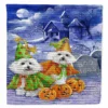Caroline's Treasures, Halloween, Bichon Frise Halloween Haunted House Flag Canvas House Size, 28 x 40, Dogs