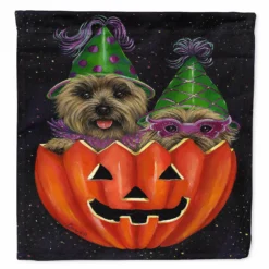 Caroline's Treasures, Halloween, Cairn Terrier Halloween PeekaBoo Flag Canvas House Size, 28 x 40, Dogs