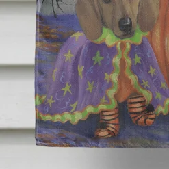 Caroline's Treasures, Halloween, Dachshund Halloween Haunted House Flag Canvas House Size, 28 x 40, Dogs -Halloween Decorations Shop carolines treasures halloween dachshund halloween haunted house flag canvas house size 28 x 40 dogs14195317 a03NOWA