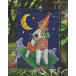 Caroline's Treasures, Halloween, Fox Terrier Halloween Trick or Treat Flag Garden Size, 11.25 x 15.5, Dogs -Halloween Decorations Shop carolines treasures halloween fox terrier halloween trick or treat flag garden size 11 25 x 15 5 dogs14141720 a02NOWA