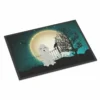 Caroline's Treasures, Halloween, Halloween Scary Bedlington Terrier Blue Indoor or Outdoor Mat 24x36, 36 x 24, Dogs