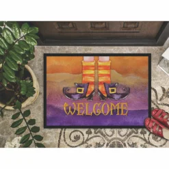 Caroline's Treasures, Halloween, Halloween Welcome Witches Feet Indoor or Outdoor Mat 24x36, 36 x 24, Seasonal -Halloween Decorations Shop carolines treasures halloween halloween welcome witches feet indoor or outdoor mat 24x36 36 x 24 seasonal14138022 a02NOWA