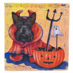 Caroline's Treasures, Halloween, Scottie Boo Hoo Halloween Flag Canvas House Size, 28 x 40, Dogs