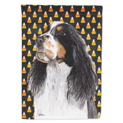 Caroline's Treasures, Halloween, Springer Spaniel Candy Corn Halloween Portrait Flag Garden Size, 11.25 x 15.5, Dogs