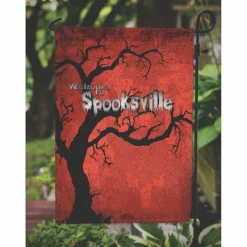 Caroline's Treasures, Halloween, Welcome to Spooksville Halloween Flag Garden Size, 11.25 x 15.5, Seasonal -Halloween Decorations Shop carolines treasures halloween welcome to spooksville halloween flag garden size 11 25 x 15 5 seasonal14136215 a02NOWA
