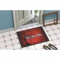 Caroline's Treasures, Halloween, Welcome to Spooksville Halloween Indoor or Outdoor Mat 24x36, 36 x 24, Seasonal -Halloween Decorations Shop carolines treasures halloween welcome to spooksville halloween indoor or outdoor mat 24x36 36 x 24 seasonal14137970 a03NOWA
