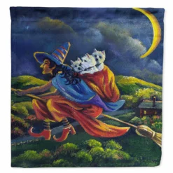 Caroline's Treasures, Halloween, Westie Halloween Witch Flag Canvas House Size, 28 x 40, Dogs