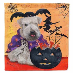 Caroline's Treasures, Halloween, Wheaten Terrier Halloween Flag Canvas House Size, 28 x 40, Dogs