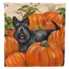 Caroline's Treasures, Thanksgiving, Scottish Terrier Scottie Pumpkins Flag Canvas House Size, 28 x 40, Dogs