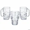 Clear Skull Plastic Mugs - 12 Ct.