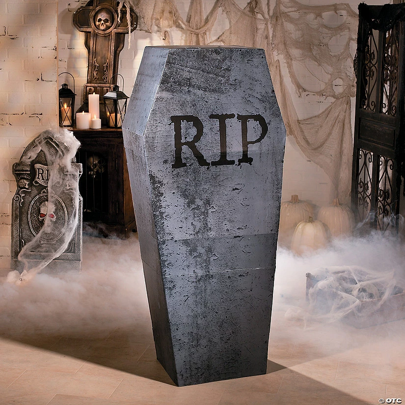 Coffin Cardboard Stand-Up Halloween Decoration 1 Coffin Cardboard Stand-Up Halloween Decoration