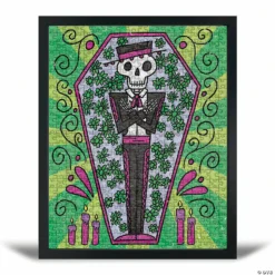 Creative Gallery "Dead in Coffin - green" 16x20 Puzzle & Puzzle Wall Mount Bundle