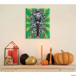 Creative Gallery "Dead in Coffin - green" Canvas Wall Art Print