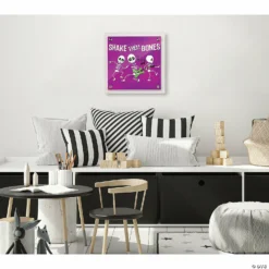 Creative Gallery "Shake Them Bones - Purple" 14x14 Acrylic Float Wall Art Print -Halloween Decorations Shop creative gallery shake them bones purple 14x14 acrylic float wall art print14113009 a01