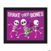 Creative Gallery "Shake Them Bones - Purple" 16x20 Black Framed Wall Art Print