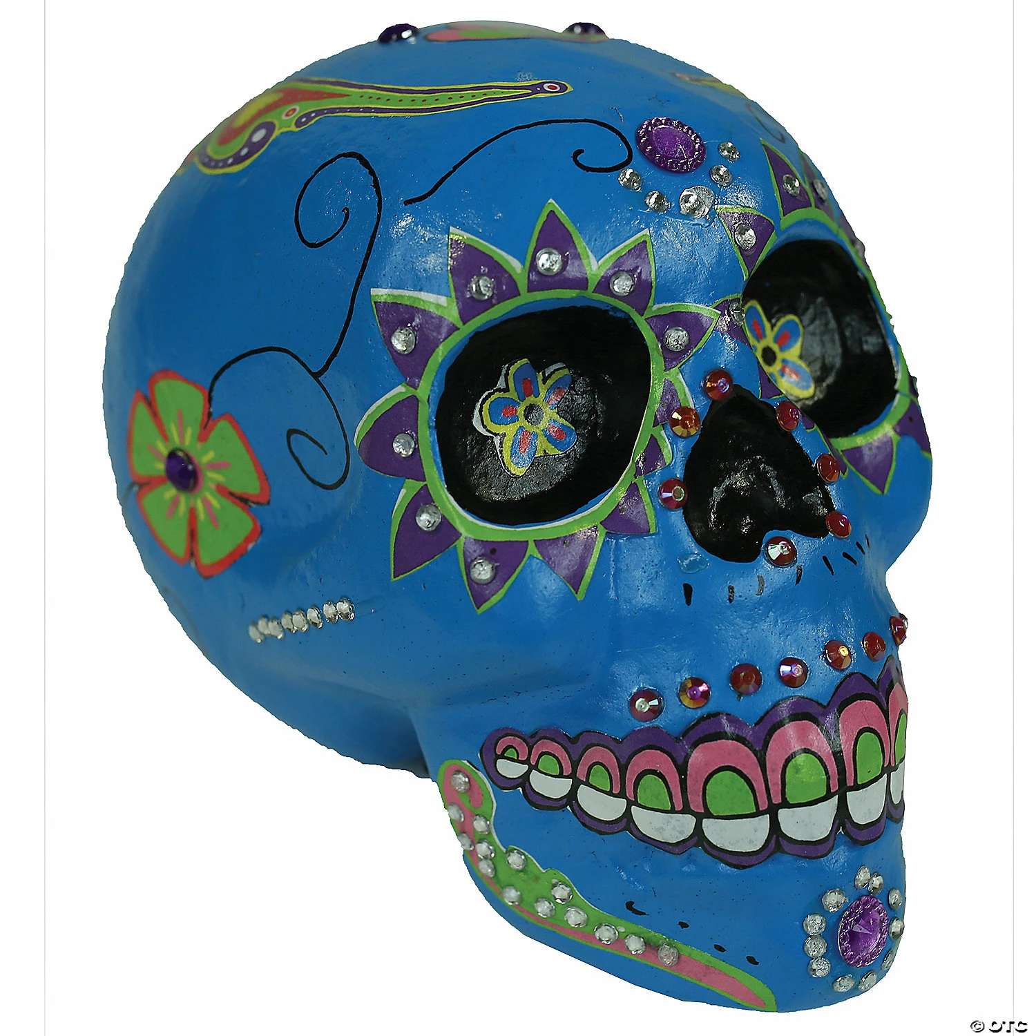 Day Of The Dead Blue Sugar Skull 4 Day Of The Dead Blue Sugar Skull - Image 4
