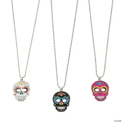 Day of the Dead Necklaces - 12 Pc.