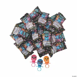Day of the Dead Ring Lollipops - 18 Pc. -Halloween Decorations Shop day of the dead ring lollipops 18 pc 13962474 a01