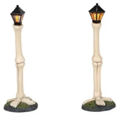 Department 56 Halloween Village Femur Bone Street Lights Figurine 6005567