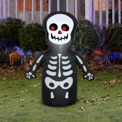 Gemmy Airblown Happy Skeleton 3.5 ft Tall Multicolored -Halloween Decorations Shop gemmy airblown happy skeleton 3 5 ft tall multicolored14240747 a01NOWA