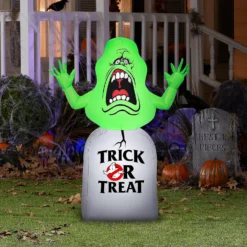 Gemmy Airblown Inflatable Ghostbusters Slimer with Tombstone 3.5 ft Tall Green -Halloween Decorations Shop gemmy airblown inflatable ghostbusters slimer with tombstone 3 5 ft tall green14240721 a01NOWA