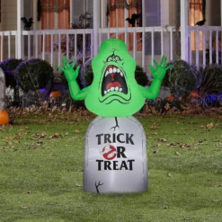 Gemmy Airblown Inflatable Ghostbusters Slimer with Tombstone 5 ft Tall green -Halloween Decorations Shop gemmy airblown inflatable ghostbusters slimer with tombstone 5 ft tall green14240552 a01NOWA