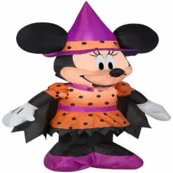 Gemmy Airblown Minnie as Witch Disney 4 ft Tall Multicolored