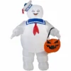 Gemmy Airblown Stay Puft with Pumpkin Tote Ghostbusters 3.5 ft Tall white