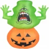 Gemmy Airdorable Airblown Slimer Ghostbusters 1.5 ft Tall green