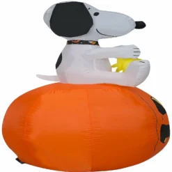 Gemmy Christmas Airblown Inflatable Snoopy with Halloween Collar and Woodstock on Pumpkin 3.5 ft Tall -Halloween Decorations Shop gemmy christmas airblown inflatable snoopy with halloween collar and woodstock on pumpkin 3 5 ft tall14240637 a02NOWA