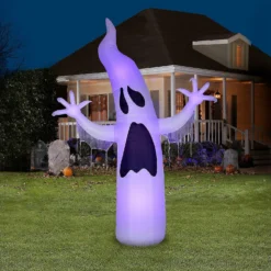 Gemmy Lightshow Airblown ShortCircuit Ghoul Ghost Giant (Black Light) 12 ft Tall white -Halloween Decorations Shop gemmy lightshow airblown shortcircuit ghoul ghost giant black light 12 ft tall white14240960 a01NOWA